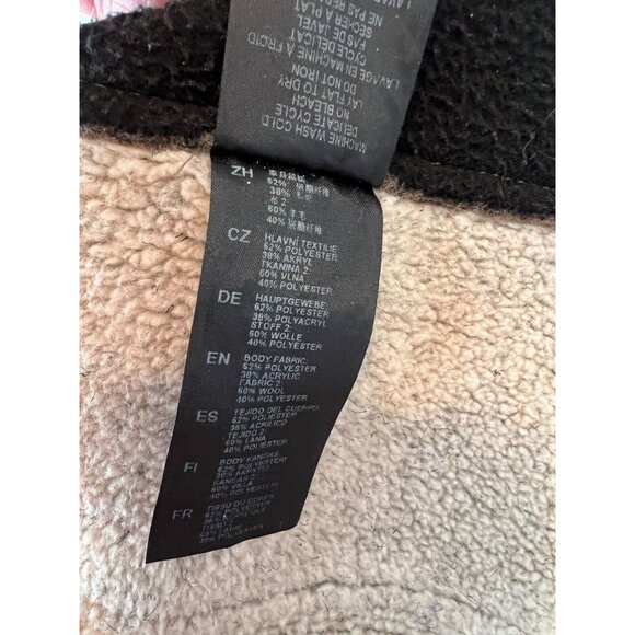 KUHL Projekt Dani Sherpa Jacket Lined Coat Faux Leather XS Extra Small Hooded - Picture 10 of 12